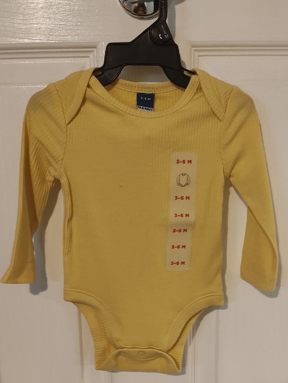 Old Navy Yellow Long-Sleeve Baby Bodysuit